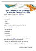 NETA Group Exercise Certification  Questions and Answers Latest 2026 