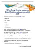 NETA Group Exercise Instructors  Exam Questions and Answers Latest  2026 