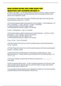 NAUI NITROX DIVER 2026 CORE EXAM TEST QUESTIONS AND ANSWERS GRADED A&plus;