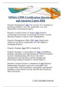 NPMA CPPS Certification Questions  and Answers Latest 2026 