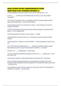 NAUI NITROX DIVER COMPREHENSIVE EXAM QUESTIONS AND ANSWERS GRADED A&plus;