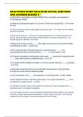 NAUI NITROX DIVER FINAL EXAM ACTUAL QUESTIONS AND ANSWERS GRADED A&plus;