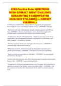 CFRE Practice Exam QUESTIONS WITH CORRECT SOLUTIONS&vert;&vert;100&percnt; GUARANTEED PASS&vert;&vert;UPDATED 2026&sol;2027 SYLLABUS&vert;&vert;<<NEWEST VERSION>>