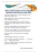 NSCA CPSS Chapter 8&colon; Data Hygiene  Questions and Answers Latest 2026