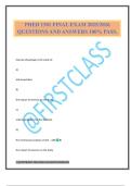 PHED 1301 FINAL EXAM 2025&sol;2026 QUESTIONS AND ANSWERS 100&percnt; PASS&period;