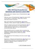 NSG 320 Final Exam Review  Questions and Answers Latest 2026 