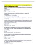 ELSEVIER ADAPTIVE COMPREHENSIVE EXAM QUESTIONS AND ANSWERS GRADED A&plus;