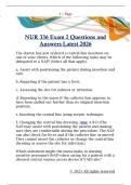 NUR 336 Exam 2 Questions and  Answers Latest 2026 