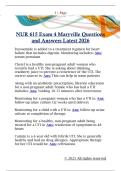 NUR 615 Exam 4 Maryville Questions  and Answers Latest 2026