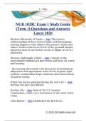 NUR 1020C Exam 1 Study Guide  &lpar;Term 1&rpar; Questions and Answers  Latest 2026 