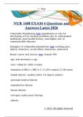 NUR 1600 EXAM 4 Questions and  Answers Latest 2026 