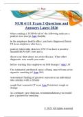 NUR 6111 Exam 2 Questions and  Answers Latest 2026 