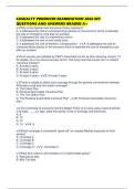 CASUALTY PRODUCER EXAMINATION 2026 SET QUESTIONS AND ANSWERS GRADED A&plus;