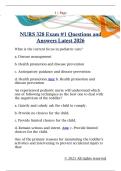 NURS 328 Exam &num;1 Questions and  Answers Latest 2026 