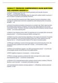 CASUALTY PRODUCER COMPREHENSIVE EXAM QUESTIONS AND ANSWERS GRADED A&plus;