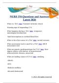 NURS 354 Questions and Answers  Latest 2026