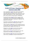 NURS 535 Exam 1 Questions and  Answers Latest 2026 