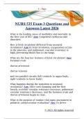 NURS 535 Exam 3 Questions and  Answers Latest 2026