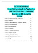 Solution Manual &vert; Finite Mathematics & Its Applications&comma; 13th Edition by Larry J&period; Goldstein &ndash; Complete Chapters 1&ndash;12