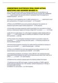 JOURNEYMAN ELECTRICIAN FINAL EXAM ACTUAL QUESTIONS AND ANSWERS GRADED A&plus;