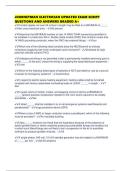 JOURNEYMAN ELECTRICIAN UPDATED EXAM SCRIPT QUESTIONS AND ANSWERS GRADED A&plus;