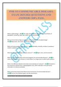 PNR 315 COMMUNICABLE DISEASES&period; EXAM 2025&sol;2026 QUESTIONS AND ANSWERS 100&percnt; PASS&period;