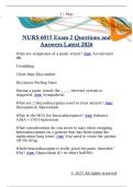 NURS 6015 Exam 2 Questions and  Answers Latest 2026