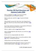 Nursing 180 final Questions and  Answers Latest 2026