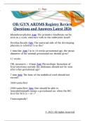OB&sol;GYN ARDMS Registry Review  Questions and Answers Latest 2026