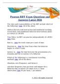 Pearson RBT Exam Questions and  Answers Latest 2026 