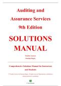 Complete Solutions Manual &mdash; Auditing and Assurance Services&comma; 9th Edition &mdash; Timothy Louwers &mdash; ISBN 9781266285998 &mdash; &lpar;All Chapters Covered 1&ndash;12&comma; Solutions Included&rpar;