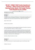 NR 667 &sol; NR667 VISE Practice Questions & Answers &vert; 100&percnt; Correct&comma; Exam-Focused Nursing Review Week 1 Full Length Practice Exam Results for Fox&comma; Amber