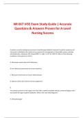NR 667 VISE Exam Study Guide &vert; Accurate Questions & Answers Proven for A-Level Nursing Success