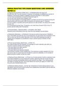 EDPNA PRACTICE TIPS EXAM QUESTIONS AND ANSWERS RATED A&plus;