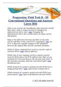 Progression&colon; Field Tech II - III  Conventional Questions and Answers  Latest 2026