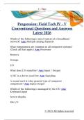 Progression&colon; Field Tech IV - V  Conventional Questions and Answers  Latest 2026 
