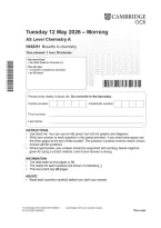 AS-LEVEL OCR 2026 CHEMISTRY A PAPER 1
