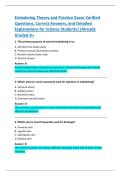 Embalming Theory and Practice Exam Verified  Questions&comma; Correct Answers&comma; and Detailed  Explanations for Science Students&vert;&vert;Already  Graded A&plus; 