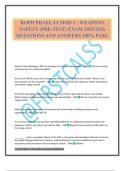 ROPD PHASE 4A MOD 2 - WEAPONS SAFETY &lpar;PRE-TEST&rpar; EXAM 2025&sol;2026 QUESTIONS AND ANSWERS 100&percnt; PASS&period;