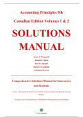 Complete Solutions Manual &mdash; Accounting Principles&comma; Ninth Canadian Edition &lpar;Volumes 1 & 2&rpar; &mdash; Jerry J&period; Weygandt &mdash; ISBN 9781119786603 &mdash; &lpar;All Chapters Covered&comma; Volumes 1 & 2&comma; Step-by-Step Solutions&rpar;