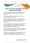PSYC 331 Exam 2 Questions and  Answers Latest 2026 