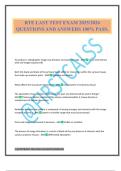 RTE LAST TEST EXAM 2025&sol;2026 QUESTIONS AND ANSWERS 100&percnt; PASS