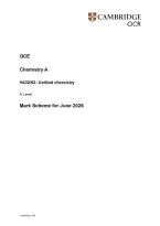 A-LEVEL OCR 2026 CHEMISTRY A PAPER 3 WITH MARK SCHEME