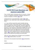 SAEM M4 Exam Questions and  Answers Latest 2026