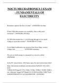 NOCTI MECHATRONICS 3 EXAM - FUNDAMENTALS OF ELECTRICITY QUESTIONS AND ANSWERS 2026