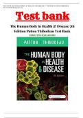 TEST BANK FOR HUMAN BODY IN HEALTH AND DISEASE 7TH EDITION PATTON THIBODEAU ISBN 978-0323402101