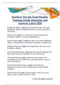 Southern Nevada Food Handler  Training Guide Questions and  Answers Latest 2026