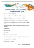 spi ardms test A and B Questions and  Answers Latest 2026