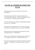 TACTICAL COMMUNICATION CBT EXAM QUESTIONS AND ANSWERS 2026