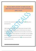 TEXAS BON STUDY GUIDE EXAM 2025&sol;2026 QUESTIONS AND ANSWERS 100&percnt; PASS&period;